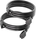 POWGRN 6 FT（2 Pack） 16/3 Black Indoor Outdoor Extension Cord Waterproof by POWGRN