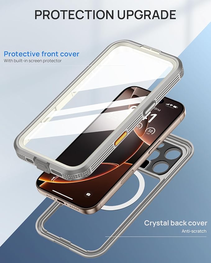 Lanhiem Magnetic for iPhone 16 Pro Max Case, IP68 Waterproof Dustproof Case - Image 6