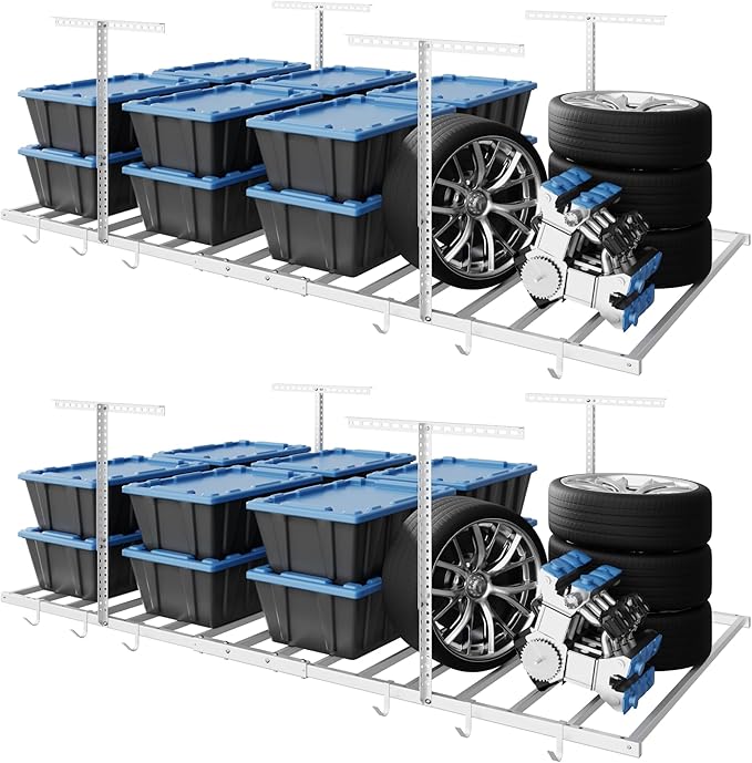 FLEXIMOUNTS 4x8 Overhead Garage Storage Rack by FLEXIMOUNTS