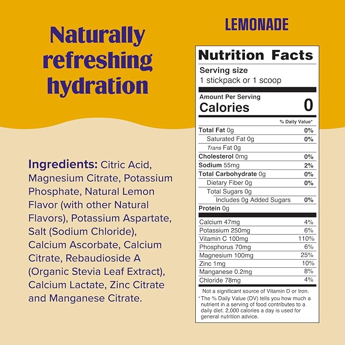 Ultima Replenisher Daily Electrolyte Powder Drink Mix – Sugar Free – Lemonade - Image 3