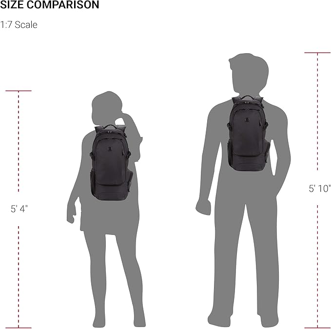 SwissGear 3598 Backpack, Narrow Daypack, Dark Grey - Image 6