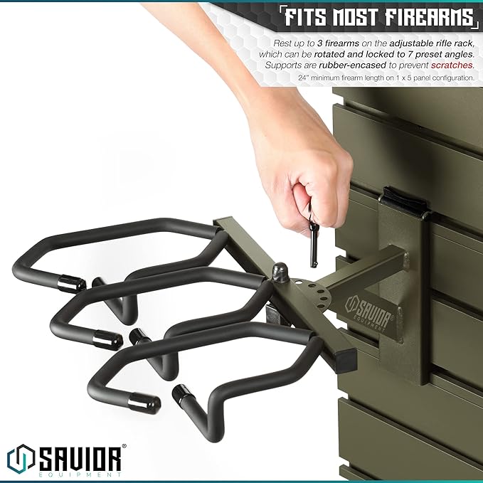 Savior Equipment Wall Rack System Heavy-Duty Steel Tactical Rifle Carbine - Image 4