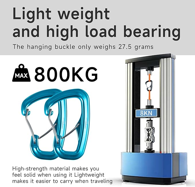 Heavy Duty Carabiner Clip Hook 8KN, - Image 4