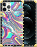 Compatible with iPhone 12 Case, Holographic Abstract Iridescent Textures Luxury by Unknown