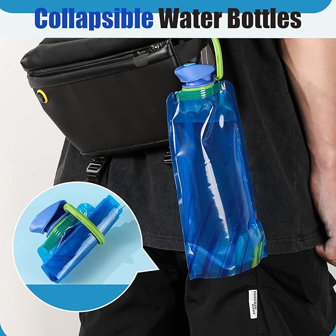 4 Pack Collapsible Water Bottles - Image 5