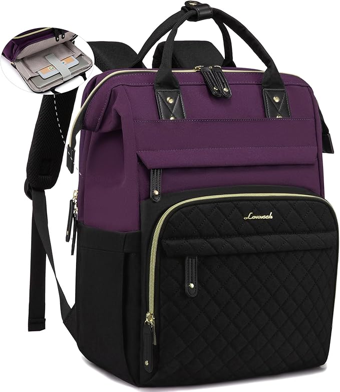 LOVEVOOK Laptop Backpack for Women, 15.6'' Waterproof Nurse Bag Teacher Work by LOVEVOOK