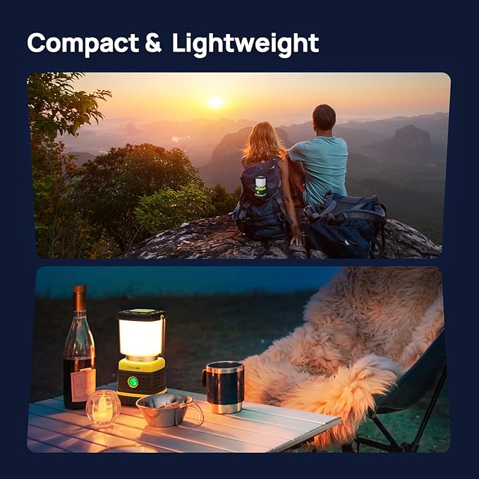 LED Camping Lantern, Consciot Battery Powered LED Lantern Flashlight, 4 Light - Image 8