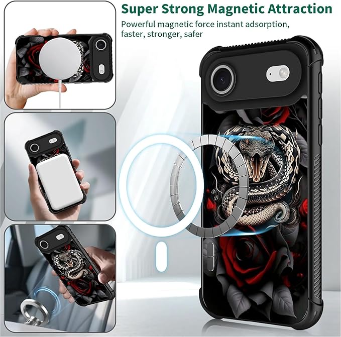 for iPhone 17 Air Case, for MagSafe Graphic Design for Girl Boy Soft Silicone - Image 2