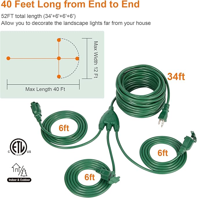 SURAIELEC Outdoor Extension Cord - Image 2