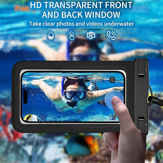 4 Pack Waterproof Phone Pouch IPX8 Universal Waterproof Case Dry Bag Phone - Image 3