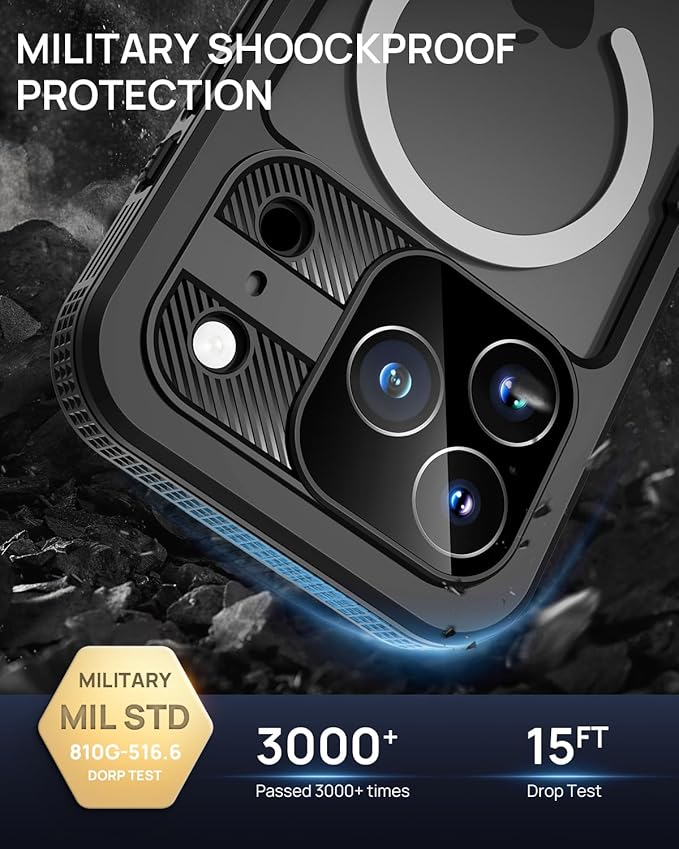 Lanhiem Magnetic for iPhone 17 Pro Case, Built-in Privacy Screen Protector - Image 7