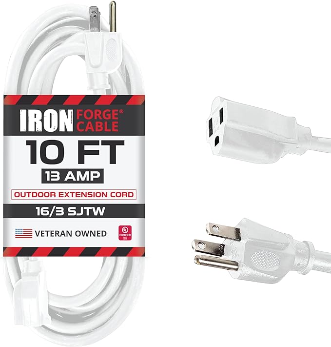 Iron Forge Cable Weatherproof 10 Ft Outdoor Extension Cord by IronForgeCable