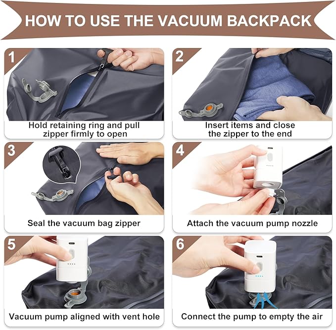 coowoz Vacuum Backpack Travel - Image 3