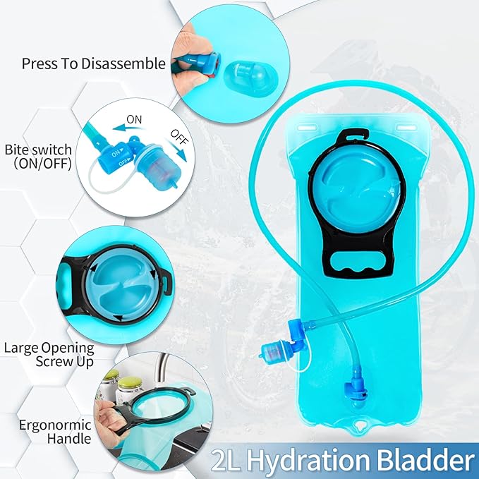 Hydration Backpack with Leak Proof Water Bladder, Lightweight Hydro Water - Image 3