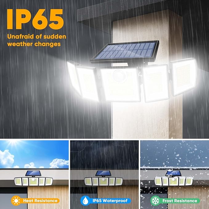 MDCMDCM Outdoor Solar Light Motion Sensor Waterproof - Image 5