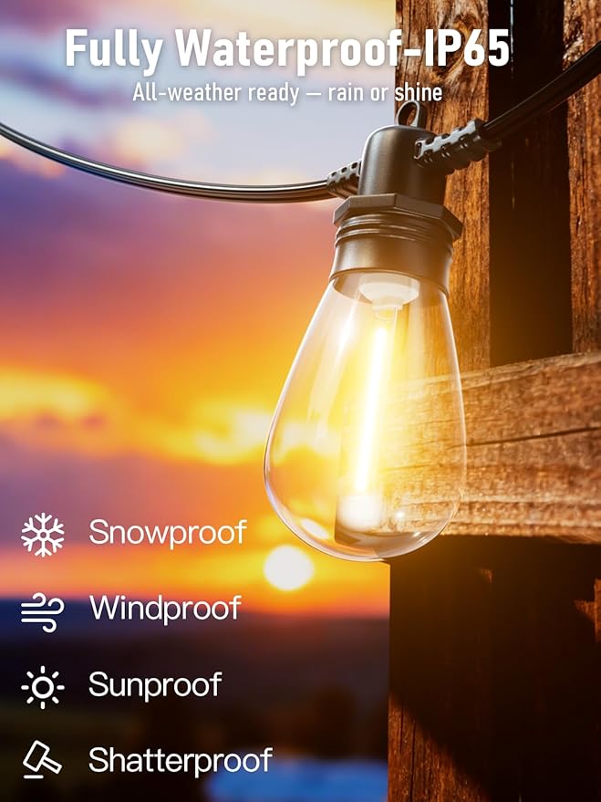 150FT LED Outdoor String Lights - Image 4