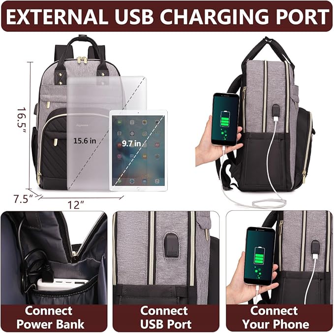 bagswan Laptop Backpack for Women/Men, Fits 15.6 Inch Laptop Bag, Fashion - Image 4