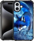 for iPhone 16 Case, Snowy Mountain Fox Lake Pattern Graphic Design Girl Boy by FKBRCL4U