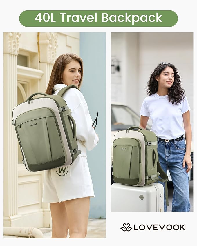 LOVEVOOK 40L Travel Backpack for Women & Men, Airline Approved Carry On Backpack - Image 2