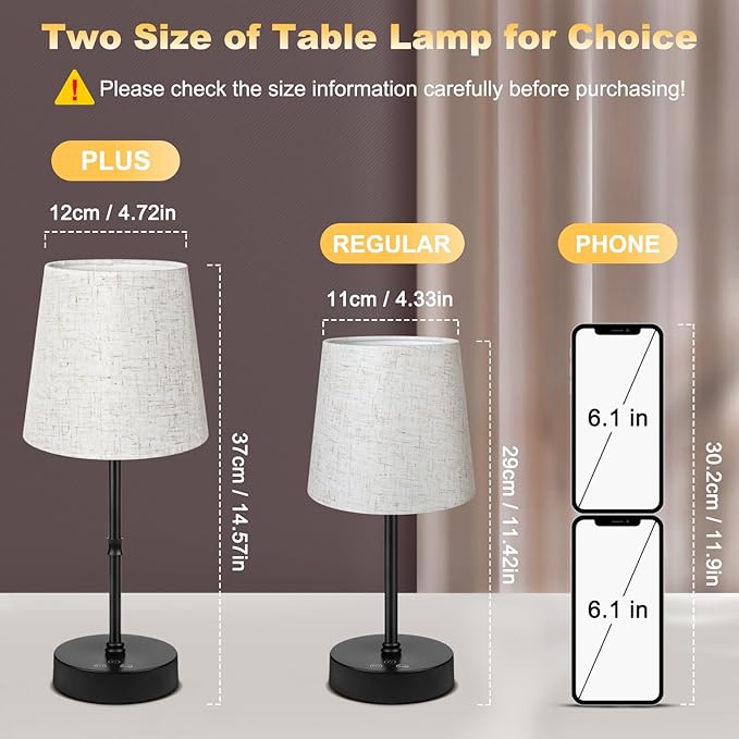 Wowag Small Cordless Table Lamp, 5000mAh Rechargeable Battery Operated Desk Lamp - Image 7