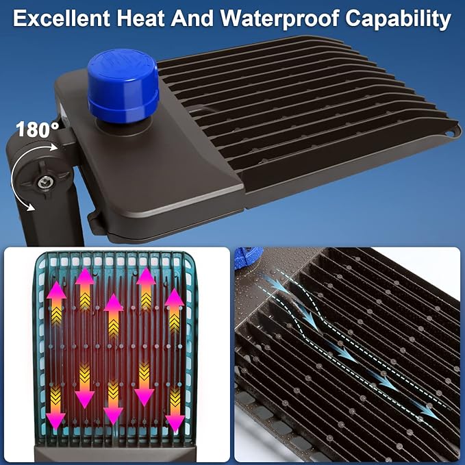 45000LM LED Parking Lot Light 300W 150LM/W led Shoebox Dusk to Dawn Outdoor - Image 2