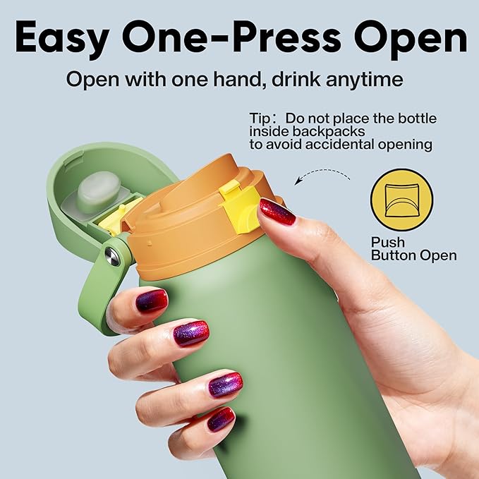Insulated Water Bottle with Straw - Image 5