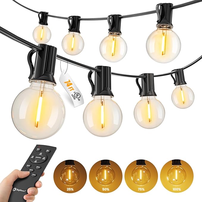 Brightown Outdoor String Lights, 74FT Shatterproof LED Patio Lights by Brightown