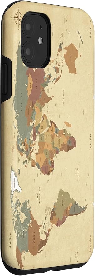 Globe Map Smartphone Cell Cover Gift World Map Pattern Phone Case - Image 3