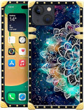 Compatible with iPhone 14 Case, Starry Sky Colourful Mandala Luxury Golden by Unknown