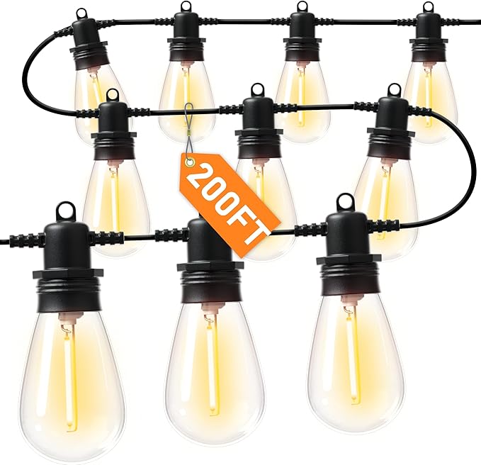 200FT LED Outdoor String Lights by Jerritte
