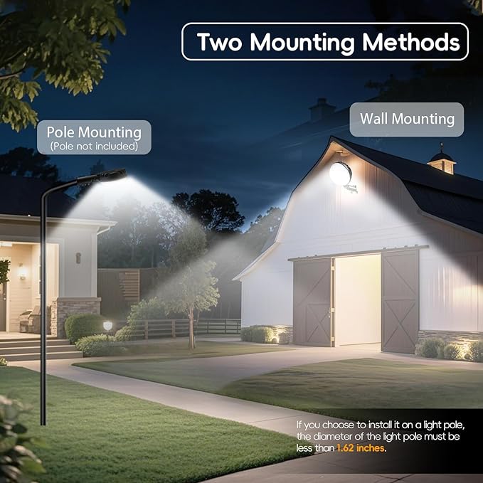150W 2 Pack 20000LM Dusk to Dawn Outdoor Lighting, LED Barn Lights Outdoor - Image 7