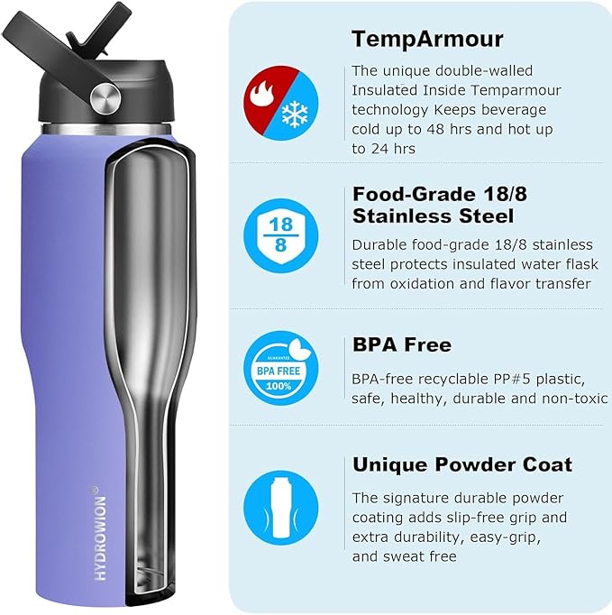 HYDROWION 40 oz Insulated Water Bottle - Image 3