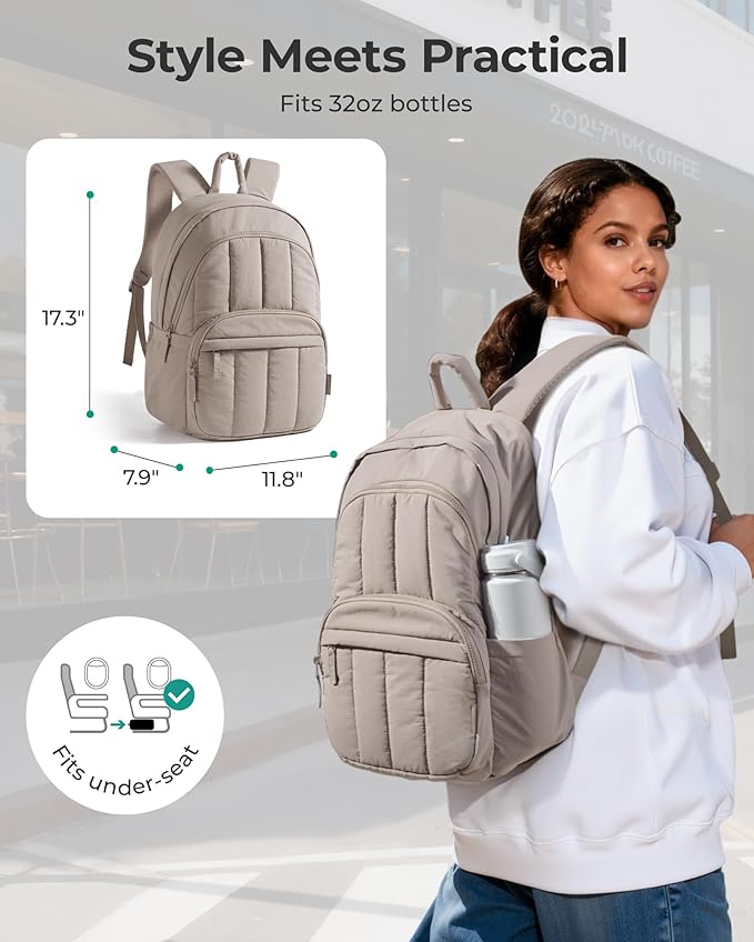 BAGSMAT Womens Backpack Travel Laptop Backpack - Image 3