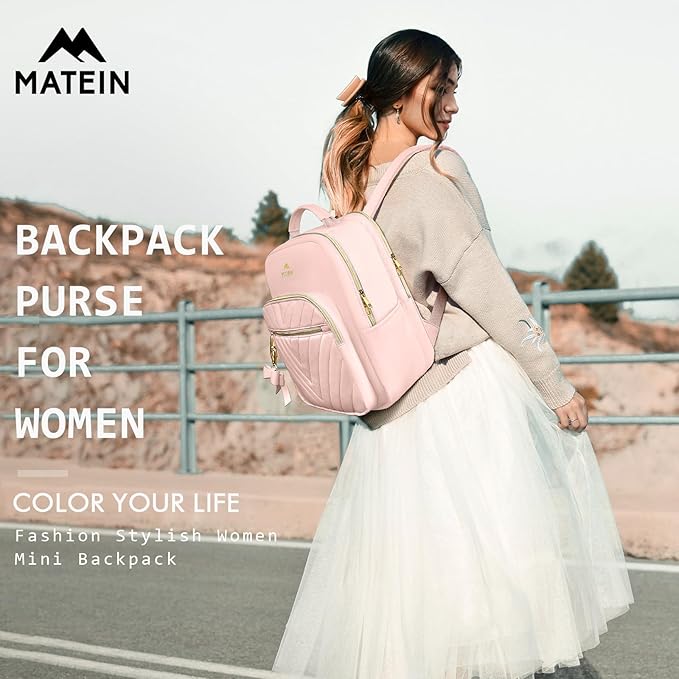 MATEIN Bowknot Cute Backpack Purse, Fashion Mini Shoulder Bag, Waterproof - Image 6