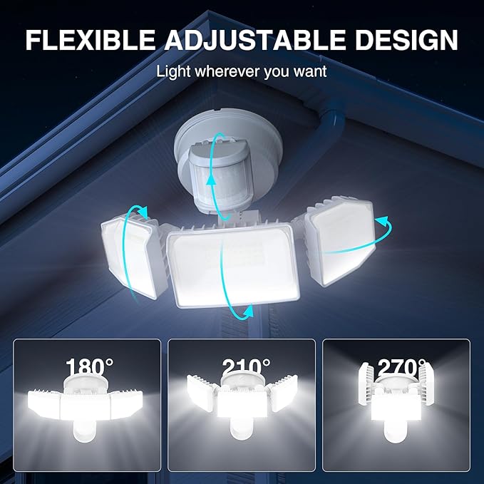Abovizo 85W LED Security Lights Motion Sensor Light Outdoor, 8500LM Dusk to Dawn - Image 7