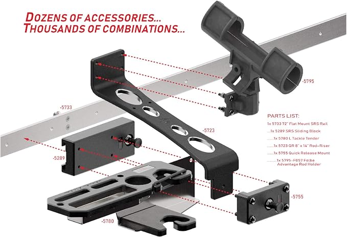 Sliding Rail System 24" Flat Surface Mount Rail - Image 6