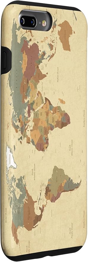Globe Map Smartphone Cell Cover Gift World Map Pattern Phone Case - Image 3