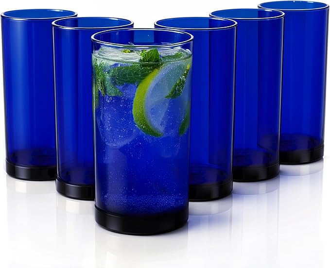 Zulay Kitchen Plastic Drinking Glasses – 24oz Acrylic Shatterproof Water Cups by ZulayKitchen