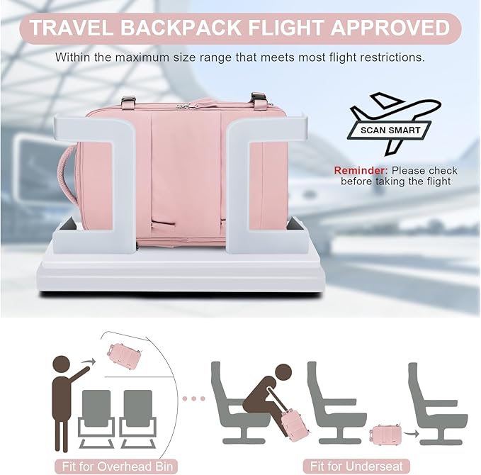 Travel Backpack for Women Airline Approved Carry on Backpack for Airplanes - Image 2