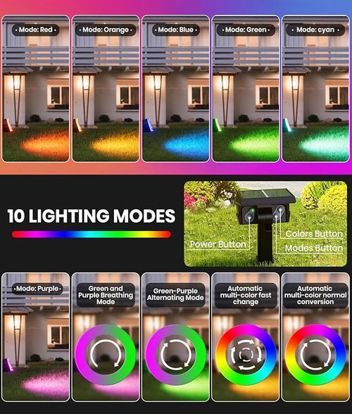 12 Pack - Solar Christmas Lights Outdoor Waterproof, 6 Color Changing - Image 2