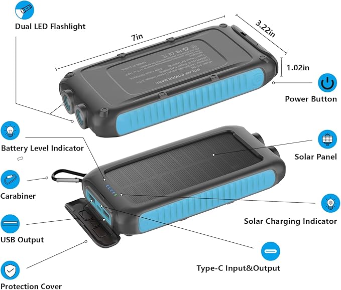 Solar Charger Power Bank 49800mAh Portable 15W Fast Charging Power Bank - Image 6