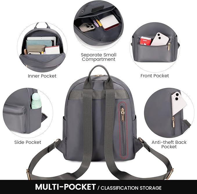 LOVEVOOK Mini Backpack for Women Light Weight Small Waterproof Backpack Purses - Image 5