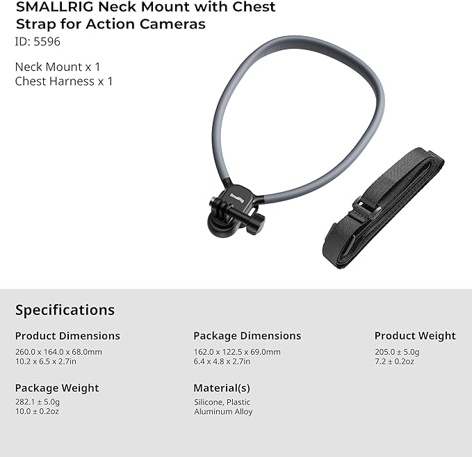 SMALLRIG Neck Mount for Action Camera - Image 8
