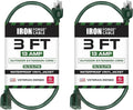 Iron Forge Cable 2 Pack Weatherproof 3 Ft Outdoor Extension Cord by IronForgeCable