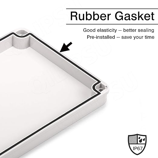 QILIPSU Junction Box with Mounting Plate 200x150x100mm, ABS Plastic DIY - Image 4