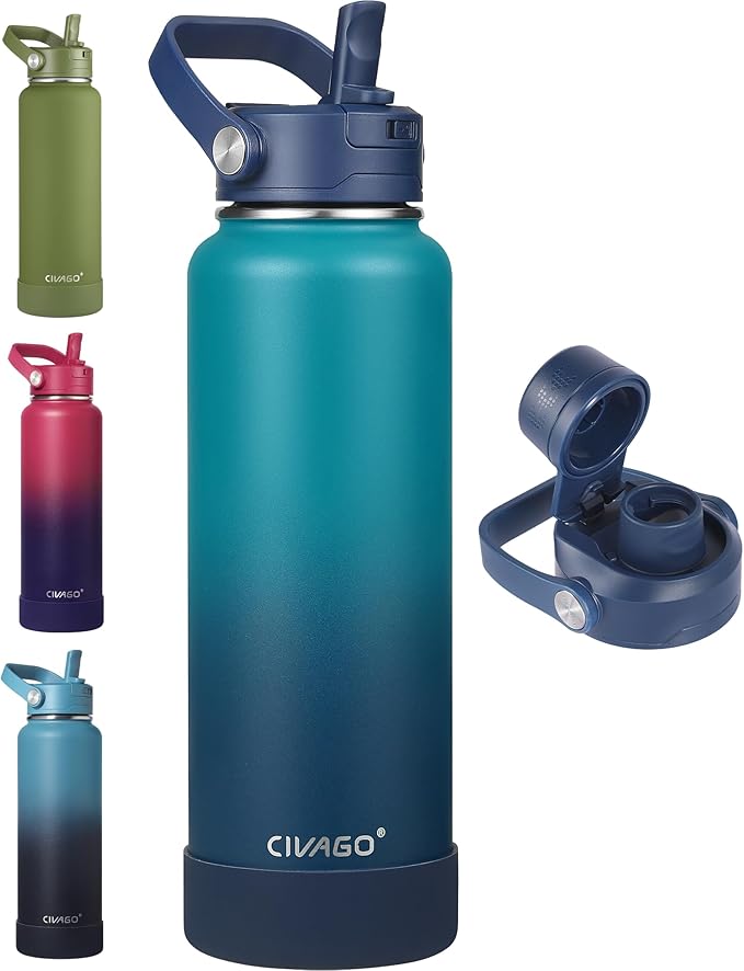 CIVAGO 40 oz Insulated Stainless Steel Water Bottle by CIVAGO