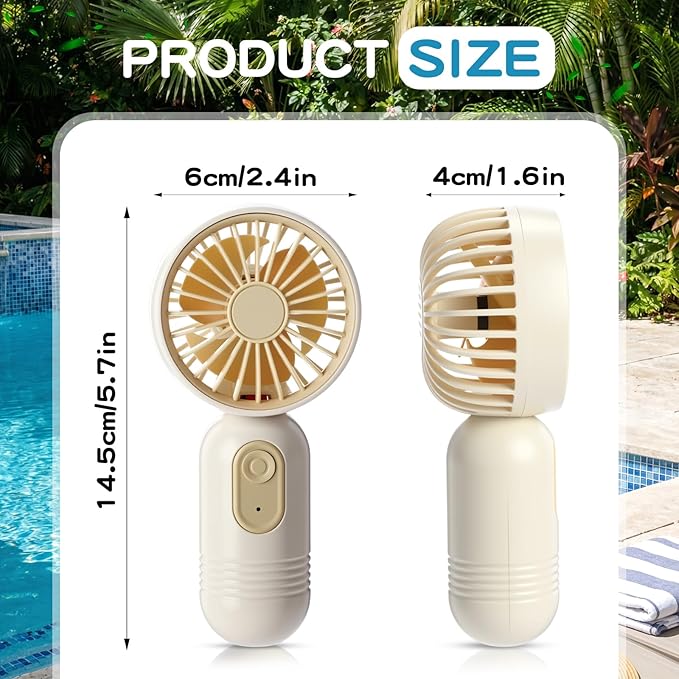 Rossesay 6 Pcs Mini Portable Fan Bulk Cute Handheld Lightweight Small Little - Image 4