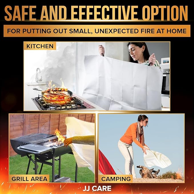 JJ CARE Fire Blanket – 5 Packs - Image 6