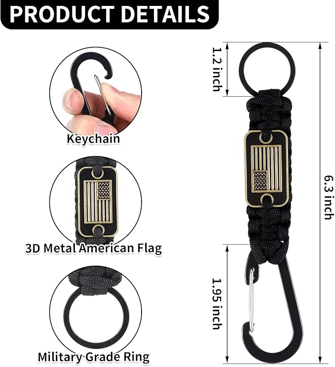 Frienda 2 Set Heavy Duty Paracord Lanyard Necklace Whistles Strap Braided 550 - Image 3