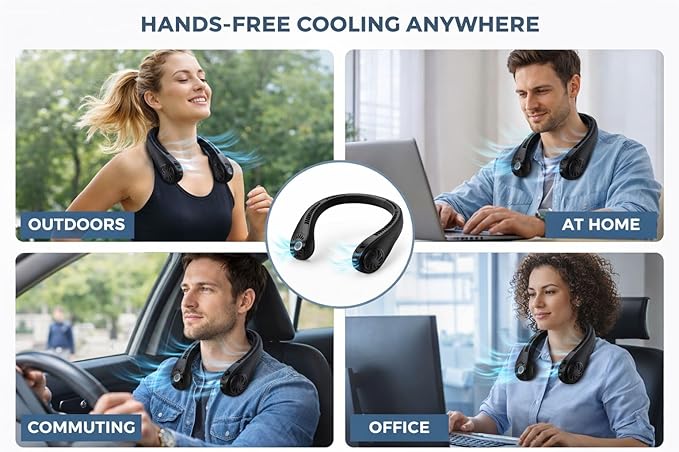 Portable Neck Fan, Bladeless Neck Fan - Image 2